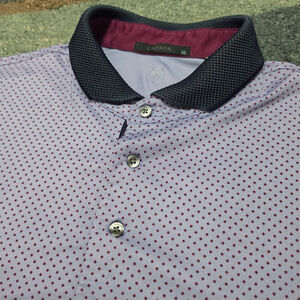 GREYSON Mens Performance Polo Shirt XL Geo Print Lightweight Golf